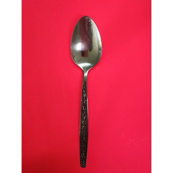 Rogers La Spana Stainless Flatware Oval Soup Spoon Korea MCM - Picture 1 of 4